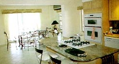 Dining room & part of kitchen